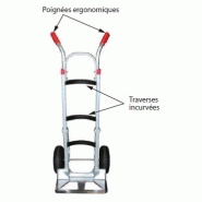 Diable aluminium 250 kg - ST250S avec traverses renforcées et roues gonflables_1