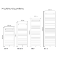 Sèche-serviettes 2012 eau chaude 408W racc. Central - Atlantic - 833426_1