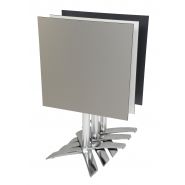 Table extérieure rabattable Limonade - RESTOOTAB - aluminium - plateaux carrés 70x70cm ou ronds ø75cm_1