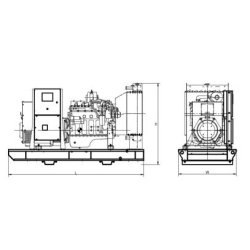 Groupe électrogène diesel 400/230 V - 50 Hz - 3 Phases - AP110 (EU) avec motorisation Baudouin et génératrice Stamford UCI274C