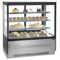 Vitrine réfrigérée 3 niveaux 90cm - 1.72 m² - inox / verre - LPD903F - neuf