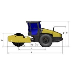 Rouleau vibrant à tambour unique CA4000D - rouleau compresseur