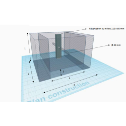 Bloc Béton anti-intrusion A.I - Masse 2000 kg - REFAI2000