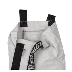Sac shopping recyclé - Kimood - Réf : KINS115 - Coton et polyester recyclés avec poche zippée et anses contrastées
