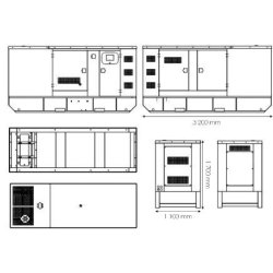 Groupe électrogène diesel stationnaire 440 kVA insonorisé industriel Lion 440YC