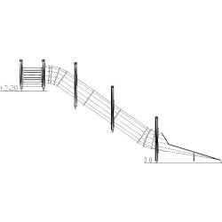 Toboggan-tube Rider 9,0m réf-8066785 - Hags - Longueur 9000mm - Hauteur 3250mm