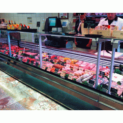 Vitrine réfrigérée Fresh-Liner - spéciale viande - réfrigération CO2, glycol ou R452A