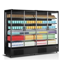 Vitrine réfrigérée PC2500B - 5,13 m² surface, 4 portes vitrées, éclairage LED, garantie 2 ans