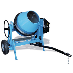 Bétonnière thermique professionnelle 350 L - 3 pales de malaxage - Facile à utiliser et transporter