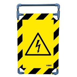 Barrière d'intervention 1 panneau PVC ou Inox 304 - H. 1 000 ou 1 800 mm, polyester velcro - Electrique / 1000 / PVC