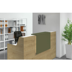 Banque d'accueil élégante et fonctionnelle pour espace professionnel