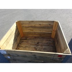 Caisse-palette en bois , dimensions extérieures 1000 x 1200 mm - type RSA