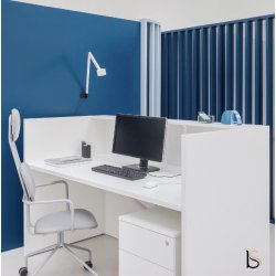Bureau d'accueil droit Tera MDD - Élégant et économique - 166, Noyer