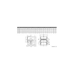 Ventilateur double ouïe à action arbre nu BVC Ø3939 - volute simple en acier galvanisé