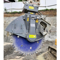 Trancheuse de fouille hydraulique à roue - double moteur pour roches jusqu'à 120 MPa - Utilisation sous l'eau jusqu'à 30 m