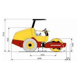 Rouleaux monocylindres Dynapac CA134D - 5 500 kg, moteur John Deere 62 kW