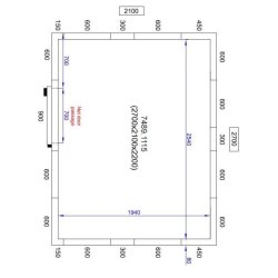 Chambre froide positive 2700X2100X2200 - 80mm Pro Line Combisteel