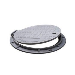 Couvercle et cadre en fer malléable - Couverture ronde durable d'inspection professionnelle - Modèle 800x800
