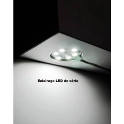 Borne d'accueil lumineuse Zen - MDD - Blanc, Sans tiroir