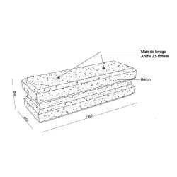Bloc de sécurité pour événements - BLOCDEF 1800 - 1400 kg - 1800x600x600 mm