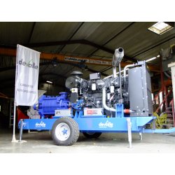 Groupe motopompe d'irrigation tractable, pour  le maraîchage et l'agro-industrie