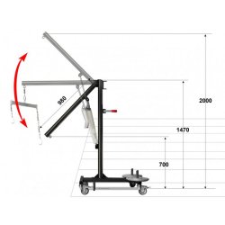 Lèves-personne - archimede - mât de levage mobile universel de piscine