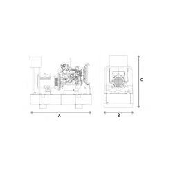 Groupe électrogène industriel triphasé GTW-765 T5 - 761 kVA - 50 Hz - Mitsubishi - Alternateur Stamford