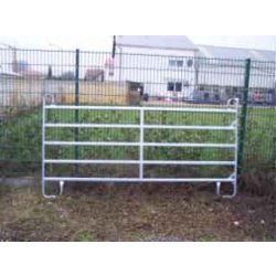 Barrière agricole en acier galvanisé - Hauteur 1m40 - 5 traverses - GE 300/140/5 - Dimensions 3m x 1,4m