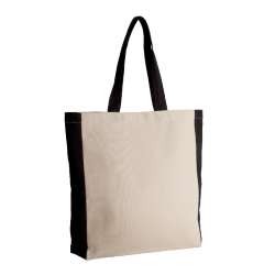 Sac cabas bicolore en coton canvas - Réf: KI0275 - Kimood - Conscious collection