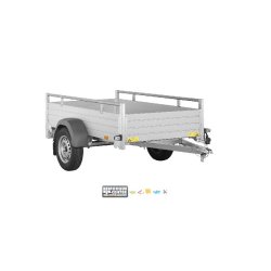 Remorque bagagère en aluminium - MCALU PRO - 1 essieu - PTAC : 750 Kg - 205 x 113 cm - Référence MP 205 113 750 1 - Saris