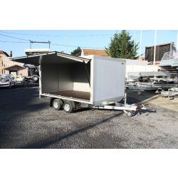 Remorque fourgon - Humbaur 5089 à 5203 - 2 essieux, roues sous le plateau, parois sandwich 45 mm