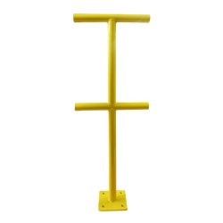 Barrière modulaire acier Ø 40 mm - extension 200 mm mâle/femelle, système de périmétrage industriel - Poteau 2 côtés