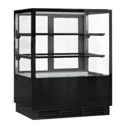 Vitrine réfrigérée de présentation avec service-arrière (l150 x p73 cm) avec éclairage led et 2 étagères
