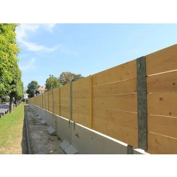 Palissade de chantier en bois horizontal