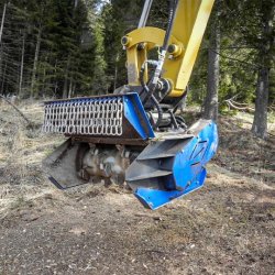 Broyeur forestier TFK - Pour pelles de 2 à 5 tonnes - Diamètre de coupe jusqu'à 15 cm
