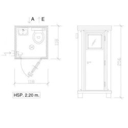 Nouveau module sanitaire S1 - Toilettes et lavabo - Fenêtre à charnières intégrée - Livré sous 3 semaines