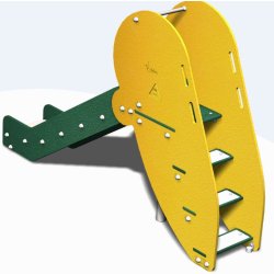 Toboggan hauteur plancher 900mm - tb09pe - Créa Équipements - Âge 2 à 7 ans - Capacité 4 enfants