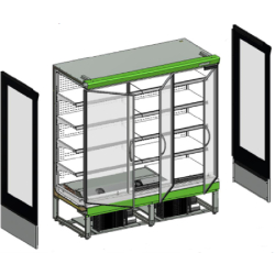 Vitrine réfrigérée pour supermarché à froid positif 1350mm Profondeur 920mm EXTRA1250CD TEFCOLD
