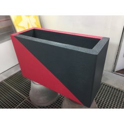Jardinière / bac rectangle en résine, sur mesure ultra®
