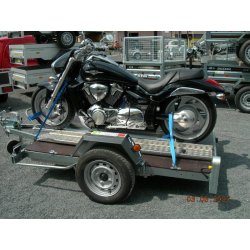 Remorque moto ERDE CH 751 TE - 1 essieu Knott 750 kg sans frein pour gros cube - fabrication française