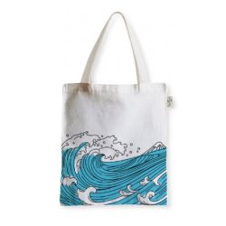 Sac réutilisable en 100 % coton naturel - 48H x 38L cm - Poignées en coton recyclé