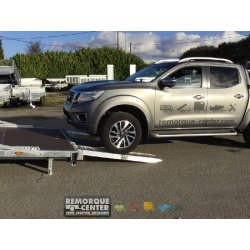 Remorque mi-porte-engin / mi-plateau - PTAC 3500 Kg - 506 x 215 cm - Référence 32660_R - Lider