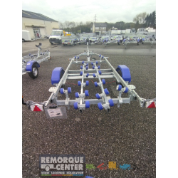 Porte bateau multi-rouleaux GALAXY - GS13 / G1000 - PTAC : 1350Kg - 1 essieu - Remorque neuve pour bateaux, kayaks, jet-ski