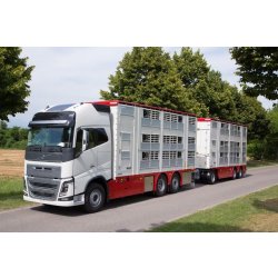 Rba32 - remorque bétaillère - carrozzeria pezzaioli - essieux jumelés simples fixes de 10000 kg