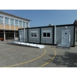 Rampe d'accès modulaire - acier soudé, anti-corrosion, norme ERP - adaptable PMR