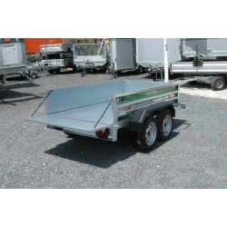 Remorque de fabrication française à 2 essieux alko sans frein 750 kg + amortisseurs -  daxara - 239x4