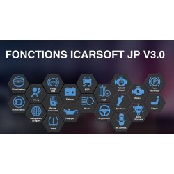 Valise diagnostic automobile iCarsoft JP V3.0 - Compatibilité véhicules asiatiques - Grand écran 4,3 pouces
