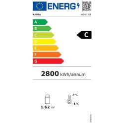Vitrine réfrigérée droite noire service arrière 320L Atosa