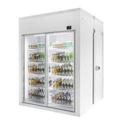 Chambre froide positive 1800x1200x2200mm 2 portes en verre Combisteel