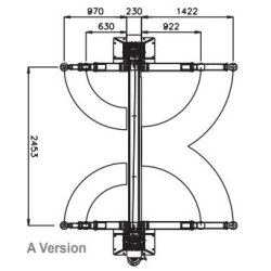 Élévateur à 2 colonnes TECO 4202 - Pont électro-hydraulique 4200 Kg pour voitures, SUV et fourgons